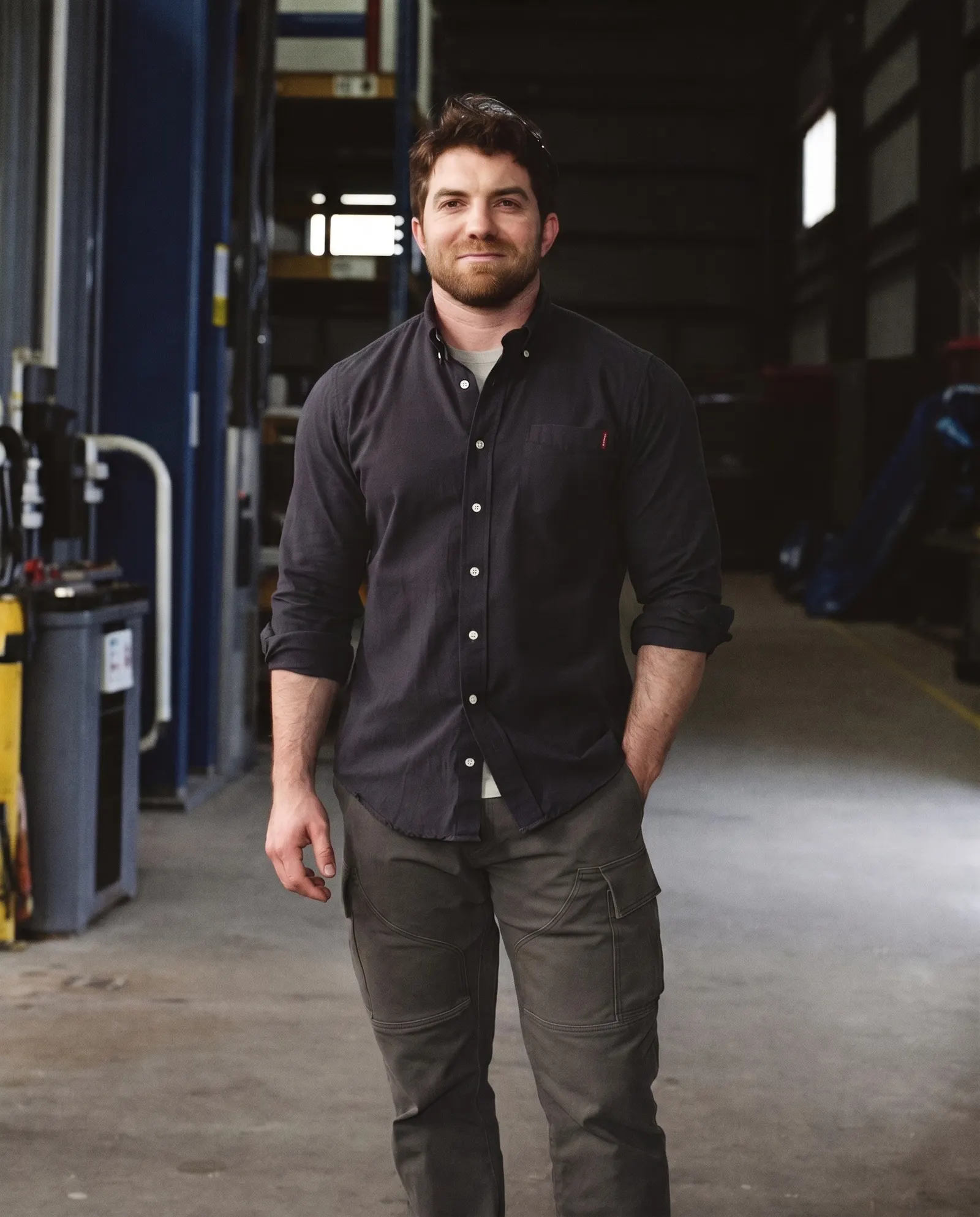 Brian Kelly on a manufacturing floor